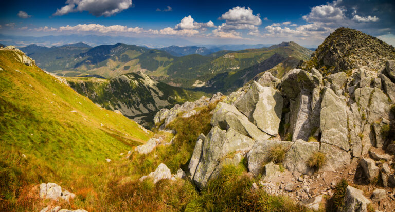 Pohľad z vrchu Chopok na štíty Vysokých Tatier